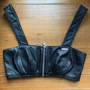 Harley Davidson Leather Crop Top
